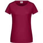 Damen-T-Shirt aus Bio-Baumwolle James+Nicholson 8007 - Vínová S