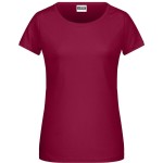 Damen-T-Shirt aus Bio-Baumwolle James+Nicholson 8007 - Vínová M