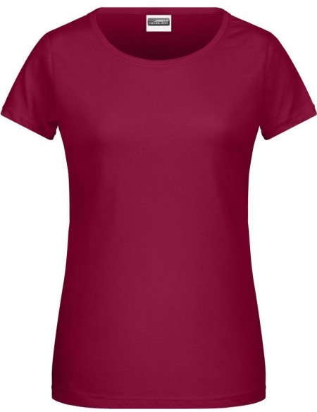 James+Nicholson 8007 Damen-T-Shirt aus Bio-Baumwolle – Wein XL