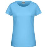 James+Nicholson 8007 Damen-T-Shirt aus Bio-Baumwolle – Himmelblau XS