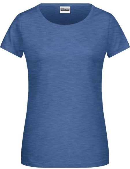 Damen-T-Shirt aus Bio-Baumwolle James+Nicholson 8007 – Light Denim Melange XXL