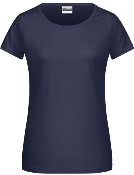 James+Nicholson 8007 Damen-T-Shirt aus Bio-Baumwolle – Marineblau XS