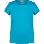 James+Nicholson 8007 Damen-T-Shirt aus Bio-Baumwolle – Türkis S