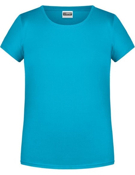 Damen-T-Shirt aus Bio-Baumwolle James+Nicholson 8007 - Türkis M