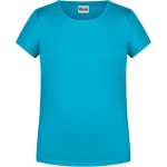 Damen-T-Shirt aus Bio-Baumwolle James+Nicholson 8007 – Türkis L