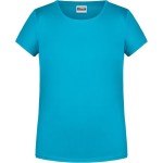 Damen-T-Shirt aus Bio-Baumwolle James+Nicholson 8007 – Türkis XL