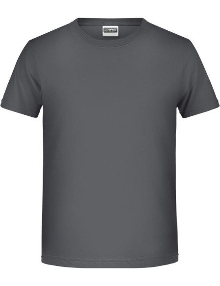 James+Nicholson T-Shirt aus Bio-Baumwolle für Jungen 8008B – Graphit XS