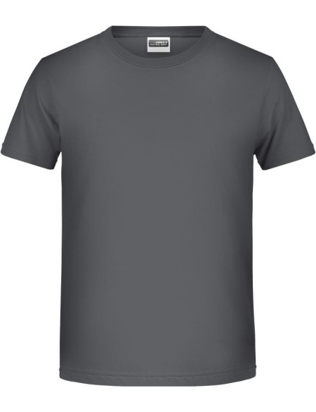 James+Nicholson T-Shirt aus Bio-Baumwolle für Jungen 8008B – Graphite XXL