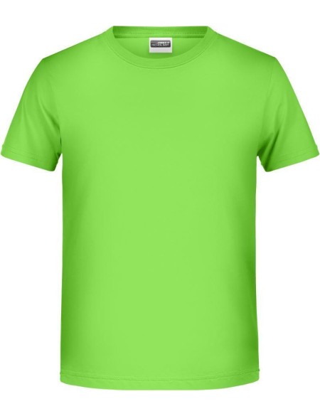 James+Nicholson T-Shirt aus Bio-Baumwolle für Jungen 8008B – Limettengrün XL
