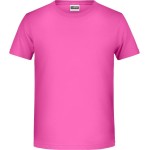 James+Nicholson T-Shirt aus Bio-Baumwolle für Jungen 8008B – Pink XS
