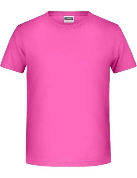 James+Nicholson Bio-Baumwoll-T-Shirt für Jungen 8008B – Pink S