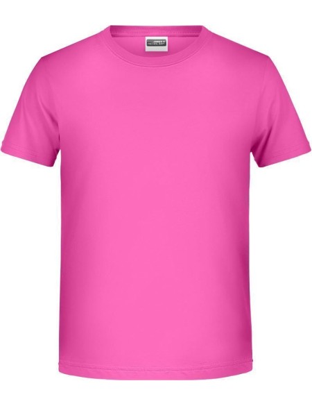 James+Nicholson T-Shirt aus Bio-Baumwolle für Jungen 8008B – Pink XXL