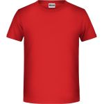 James+Nicholson T-Shirt aus Bio-Baumwolle für Jungen 8008B – Rot L