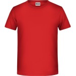 James+Nicholson T-Shirt aus Bio-Baumwolle für Jungen 8008B – Rot XS