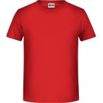 James+Nicholson T-Shirt aus Bio-Baumwolle für Jungen 8008B – Rot L