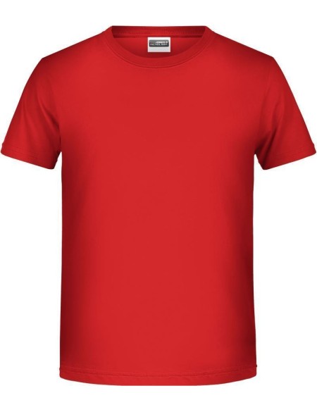 James+Nicholson T-Shirt aus Bio-Baumwolle für Jungen 8008B – Rot L