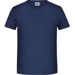 James+Nicholson T-Shirt aus Bio-Baumwolle für Jungen 8008B – Marineblau XS
