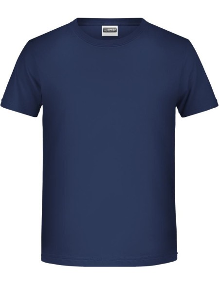 James+Nicholson T-Shirt aus Bio-Baumwolle für Jungen 8008B – Marineblau XS