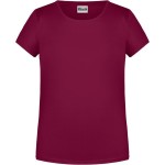James+Nicholson Mädchen-T-Shirt aus Bio-Baumwolle 8007G – Wein XS