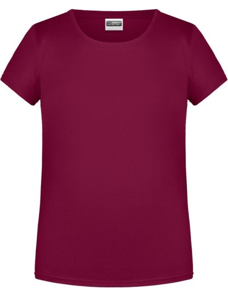 James+Nicholson Mädchen-T-Shirt aus Bio-Baumwolle 8007G – Wein XL