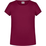 James+Nicholson 8007G Mädchen-T-Shirt aus Bio-Baumwolle – Burgunderrot XXL