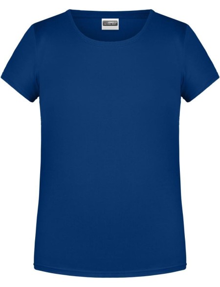 James+Nicholson Mädchen-T-Shirt aus Bio-Baumwolle 8007G – Dunkelkönigsblau M
