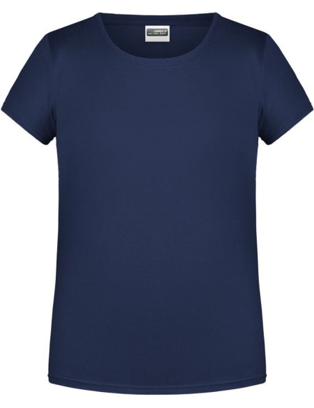 James+Nicholson 8007G Bio-Baumwoll-T-Shirt für Mädchen – Marineblau XS