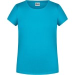 James+Nicholson 8007G Mädchen-T-Shirt aus Bio-Baumwolle – Türkis XS
