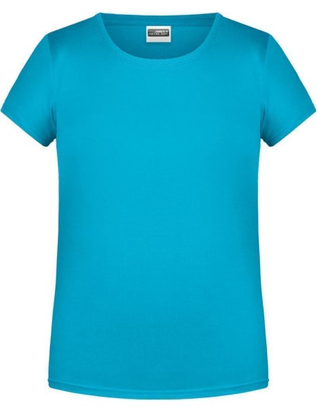 James+Nicholson 8007G Mädchen-T-Shirt aus Bio-Baumwolle – Türkis XL