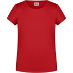 James+Nicholson 8007G Mädchen-T-Shirt aus Bio-Baumwolle – Rot XS
