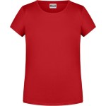 James+Nicholson Mädchen-T-Shirt aus Bio-Baumwolle 8007G – Rot S