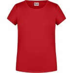 James+Nicholson Mädchen-T-Shirt aus Bio-Baumwolle 8007G – Rot M