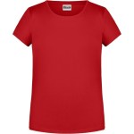 James+Nicholson Mädchen-T-Shirt aus Bio-Baumwolle 8007G – Rot L