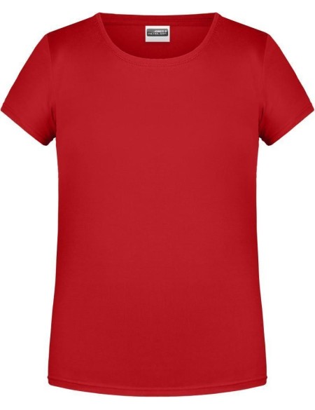 James+Nicholson Mädchen-T-Shirt aus Bio-Baumwolle 8007G – Rot L
