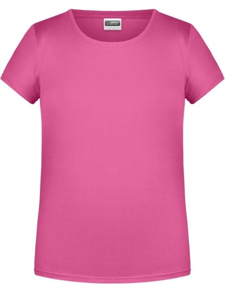 James+Nicholson Mädchen-T-Shirt aus Bio-Baumwolle 8007G - Pink M