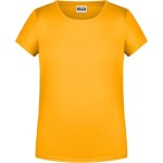James+Nicholson Mädchen-T-Shirt aus Bio-Baumwolle 8007G – Goldgelb S