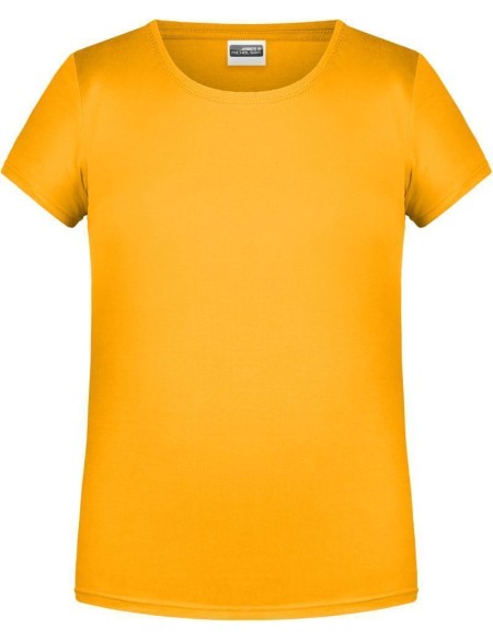 James+Nicholson Mädchen-T-Shirt aus Bio-Baumwolle 8007G - Goldgelb M