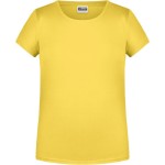James+Nicholson 8007G Mädchen-T-Shirt aus Bio-Baumwolle – Gelb XS
