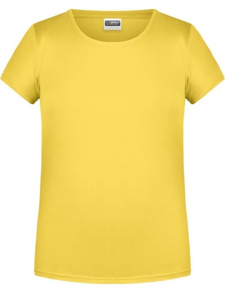 James+Nicholson Mädchen-T-Shirt aus Bio-Baumwolle 8007G – Gelb S
