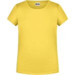 James+Nicholson Mädchen-T-Shirt aus Bio-Baumwolle 8007G – Gelb L