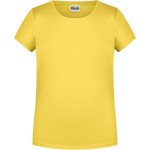 James+Nicholson 8007G Mädchen-T-Shirt aus Bio-Baumwolle – Gelb XL