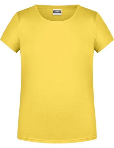 James+Nicholson 8007G Mädchen-T-Shirt aus Bio-Baumwolle – Gelb XL