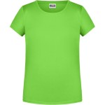James+Nicholson Mädchen-T-Shirt aus Bio-Baumwolle 8007G – Limettengrün XS