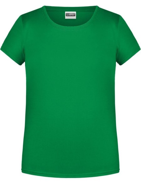 James+Nicholson Mädchen-T-Shirt aus Bio-Baumwolle 8007G – Farngrün M