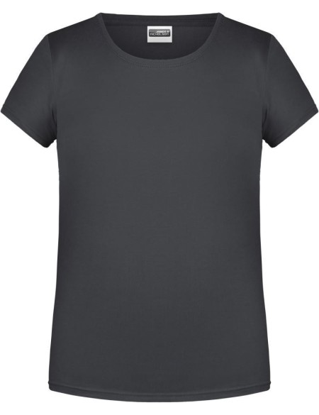 James+Nicholson Mädchen-T-Shirt aus Bio-Baumwolle 8007G - Graphit M