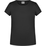 James+Nicholson 8007G Mädchen-T-Shirt aus Bio-Baumwolle – Schwarz XS