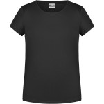 James+Nicholson Mädchen-T-Shirt aus Bio-Baumwolle 8007G – Schwarz S