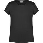 James+Nicholson Mädchen-T-Shirt aus Bio-Baumwolle 8007G – Schwarz L