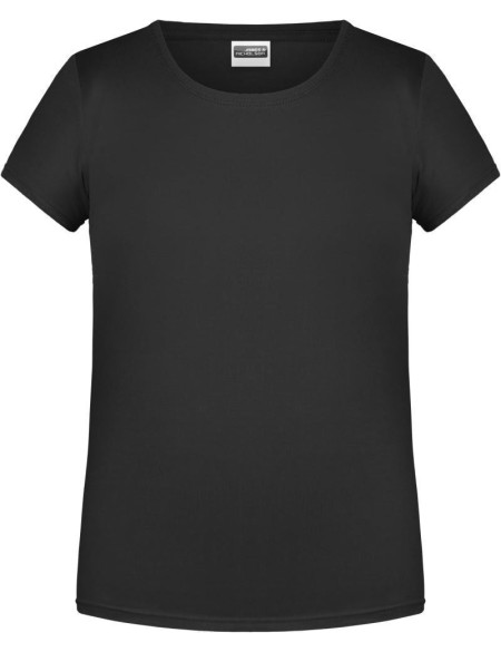 James+Nicholson 8007G Mädchen-T-Shirt aus Bio-Baumwolle – Schwarz XXL
