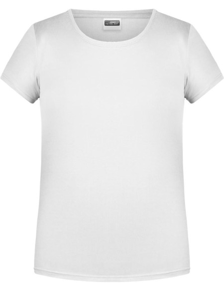 James+Nicholson Mädchen-T-Shirt aus Bio-Baumwolle 8007G – Weiß M
